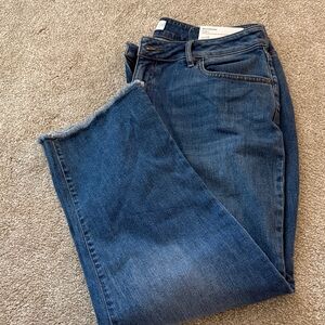 Women's Loft Boyfriend Curvy Blue Denim Jeans